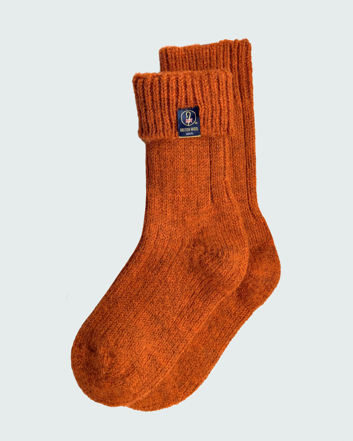 100% British Wool Boot Socks – Burnt Orange Walking Socks