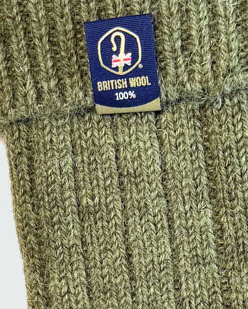100% British Wool Boot Socks for Men & Women – Dark Apple Green Walking Socks