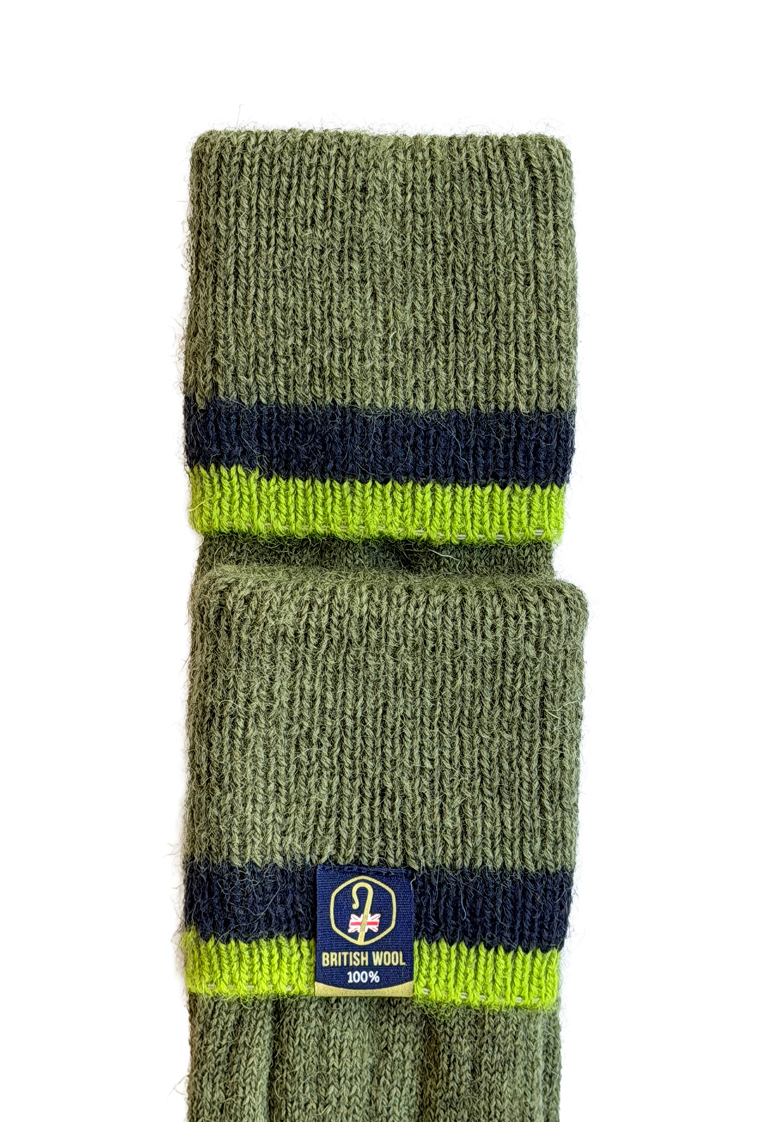 100% British Wool Wellington Boot Socks – Dark Apple Green | UK 4-7