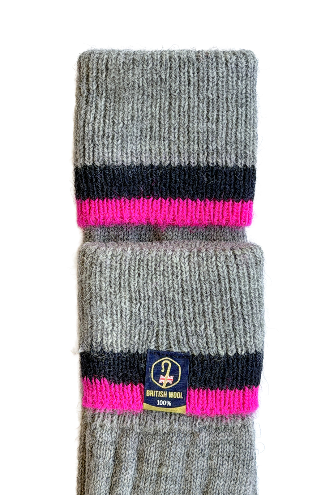 100% British Wool Wellington Boot Socks – Smoke Grey | UK 4-7
