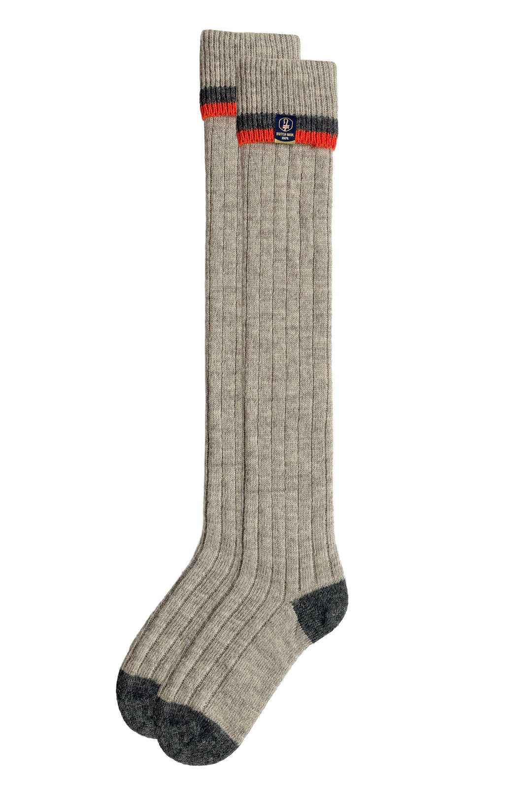 100% British Wool Wellington Boot Socks – Light Grey Natural | UK 4-7