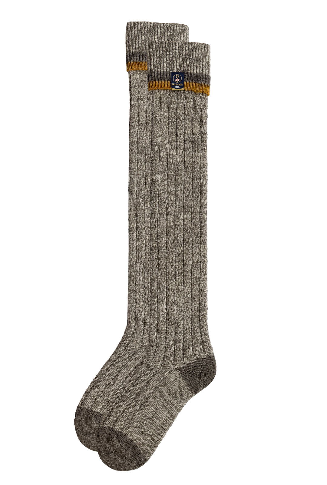 100% British Wool Wellington Boot Socks – Natural Twist | UK 4-7