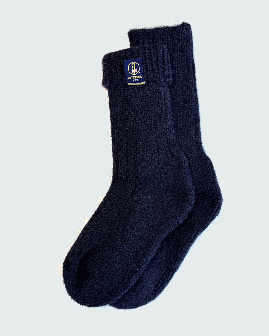 100% British Wool Boot Socks for Men & Women – Navy Blue Walking Socks