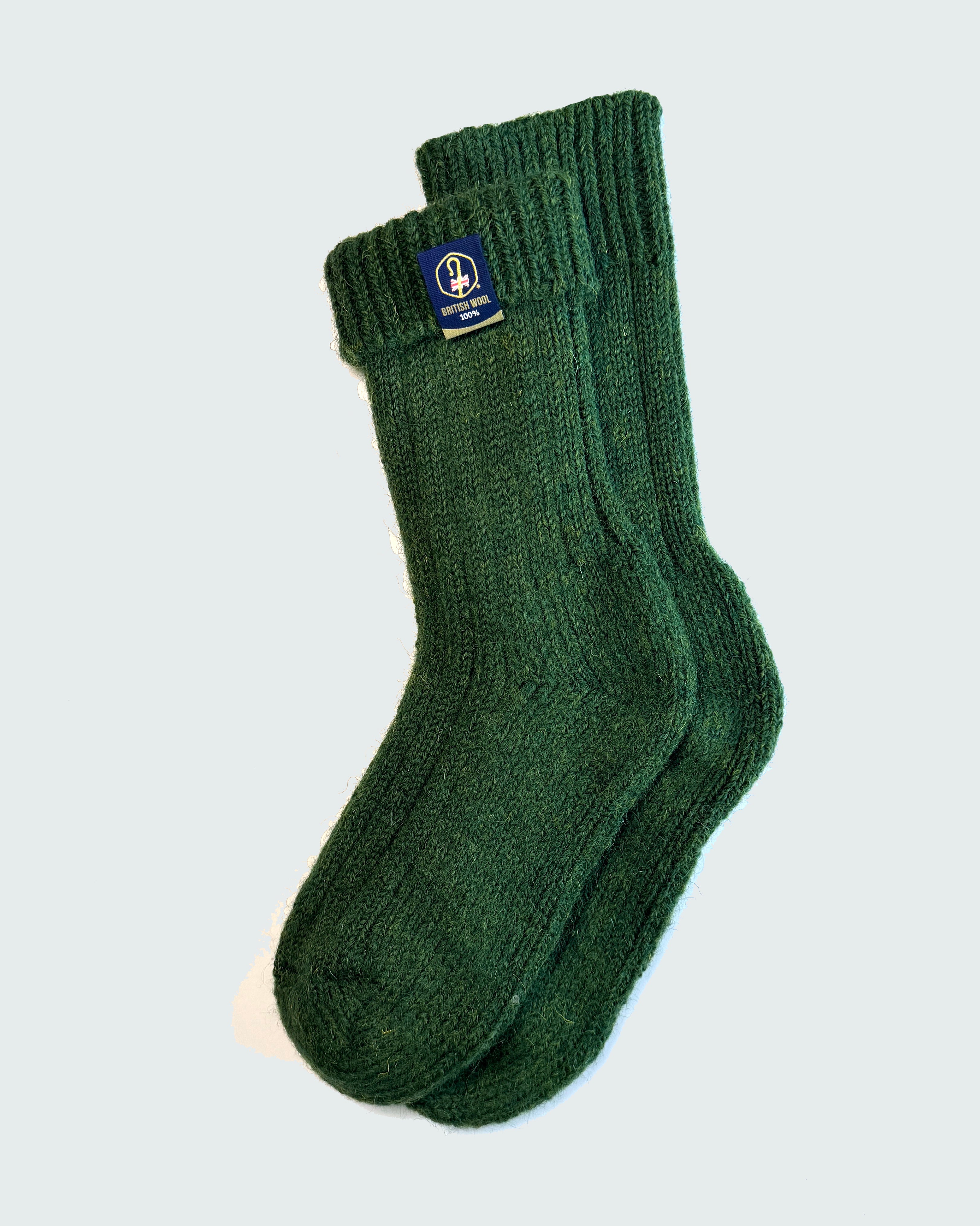 100% British Wool Boot Socks for Men & Women – Celtic Green Walking Socks