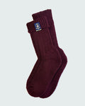 100% British Wool Boot Socks – Burgundy Walking Socks