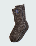 100% British Wool Boot Socks for Men & Women – Dark Natural Twist Walking Socks