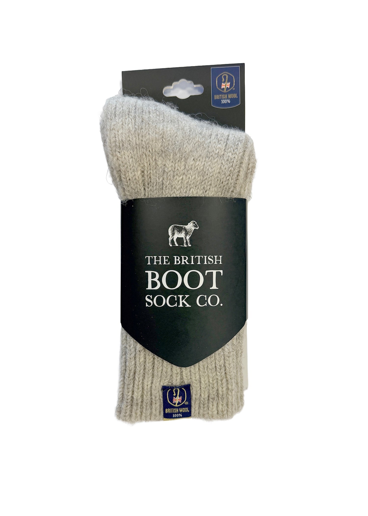 100% British Wool Boot Socks for Men & Women – Smoke Grey Walking Socks