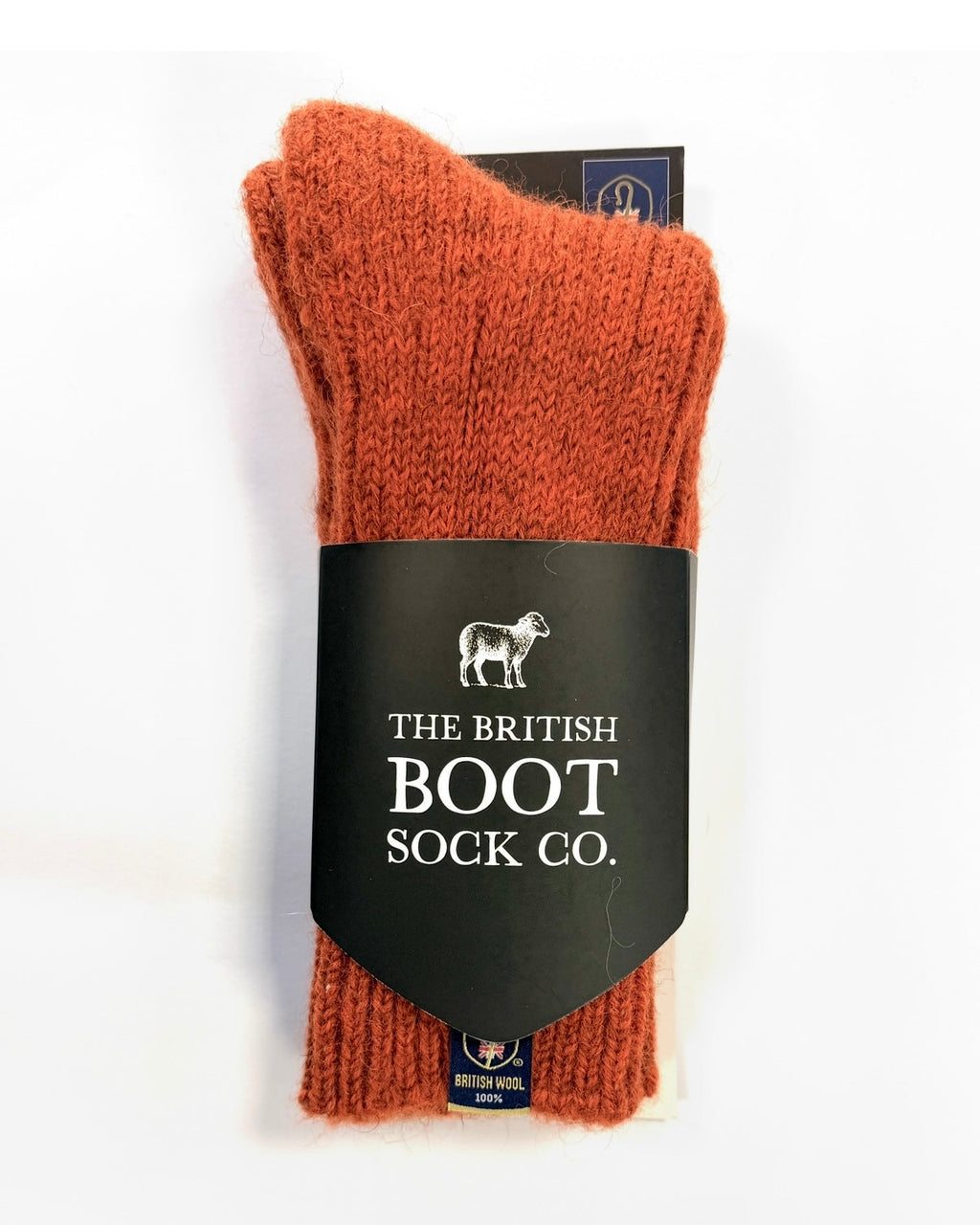 100% British Wool Boot Socks – Burnt Orange Walking Socks