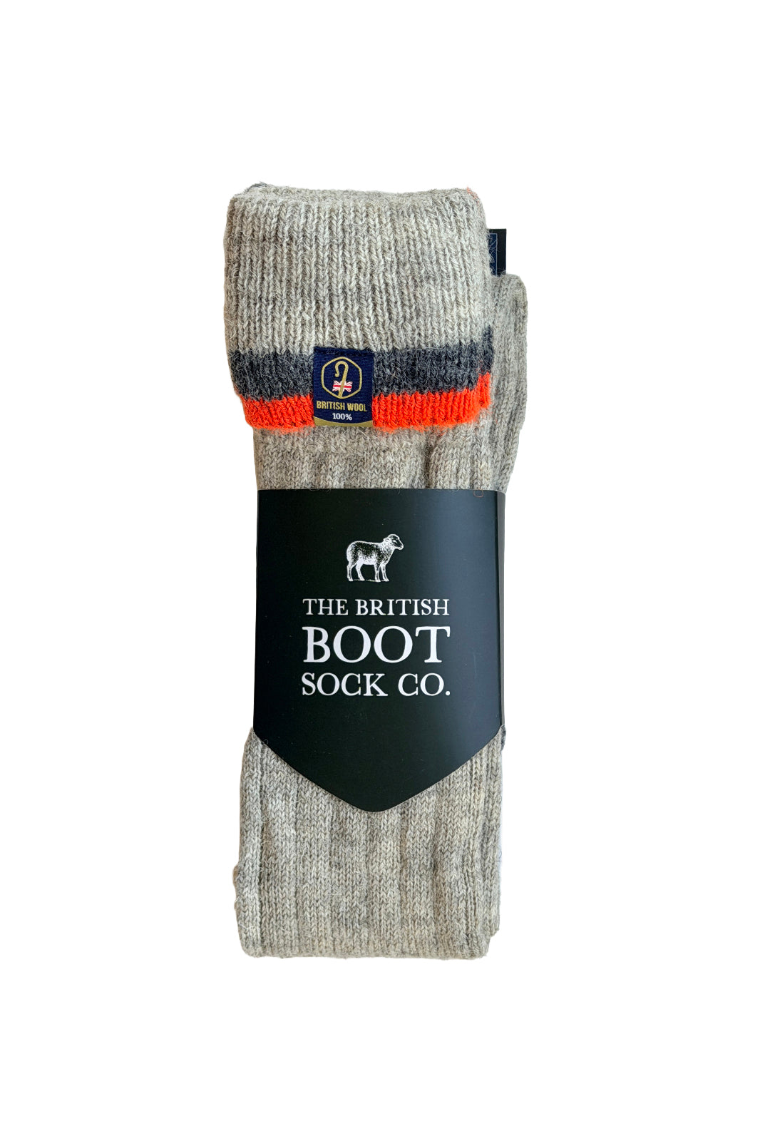 100% British Wool Wellington Boot Socks – Light Grey Natural | UK 4-7