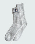 100% British Wool Boot Socks for Men & Women – Light Grey Natural Walking Socks