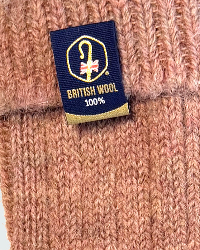 100% British Wool Boot Socks – Secret Blush Pink Walking Socks
