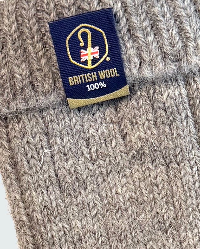 100% British Wool Boot Socks for Men & Women – Smoke Grey Walking Socks