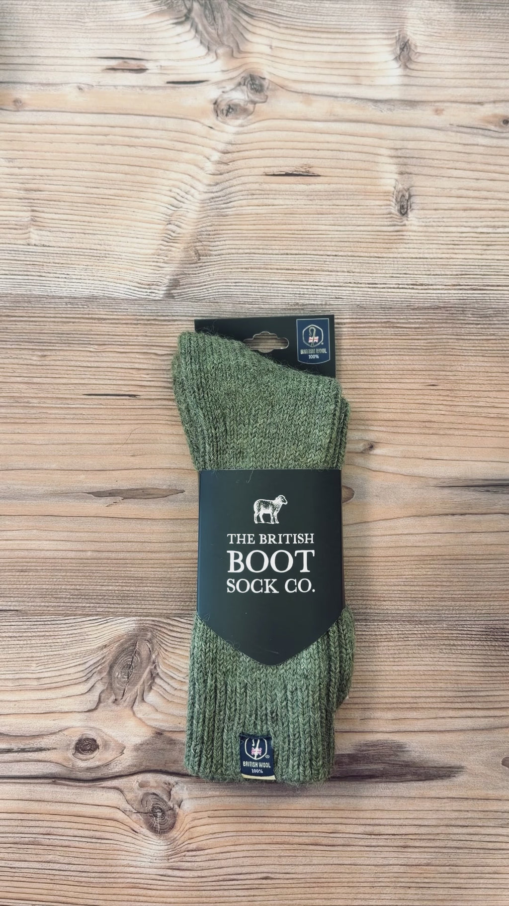 100% British Wool Boot Socks for Men & Women – Dark Apple Green Walking Socks