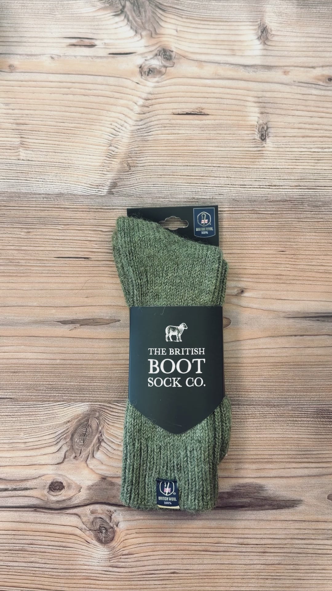 100% British Wool Boot Socks for Men & Women – Dark Apple Green Walking Socks
